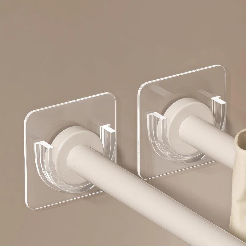 Home Bathroom Wall Decor - Supporti per asta per tende autoadesivi