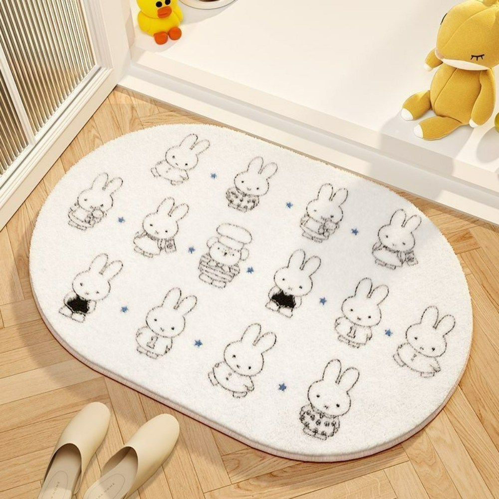 Home Goods Bathroom Accessories - Tappetino da pavimento Miffy Cartoon, morbido