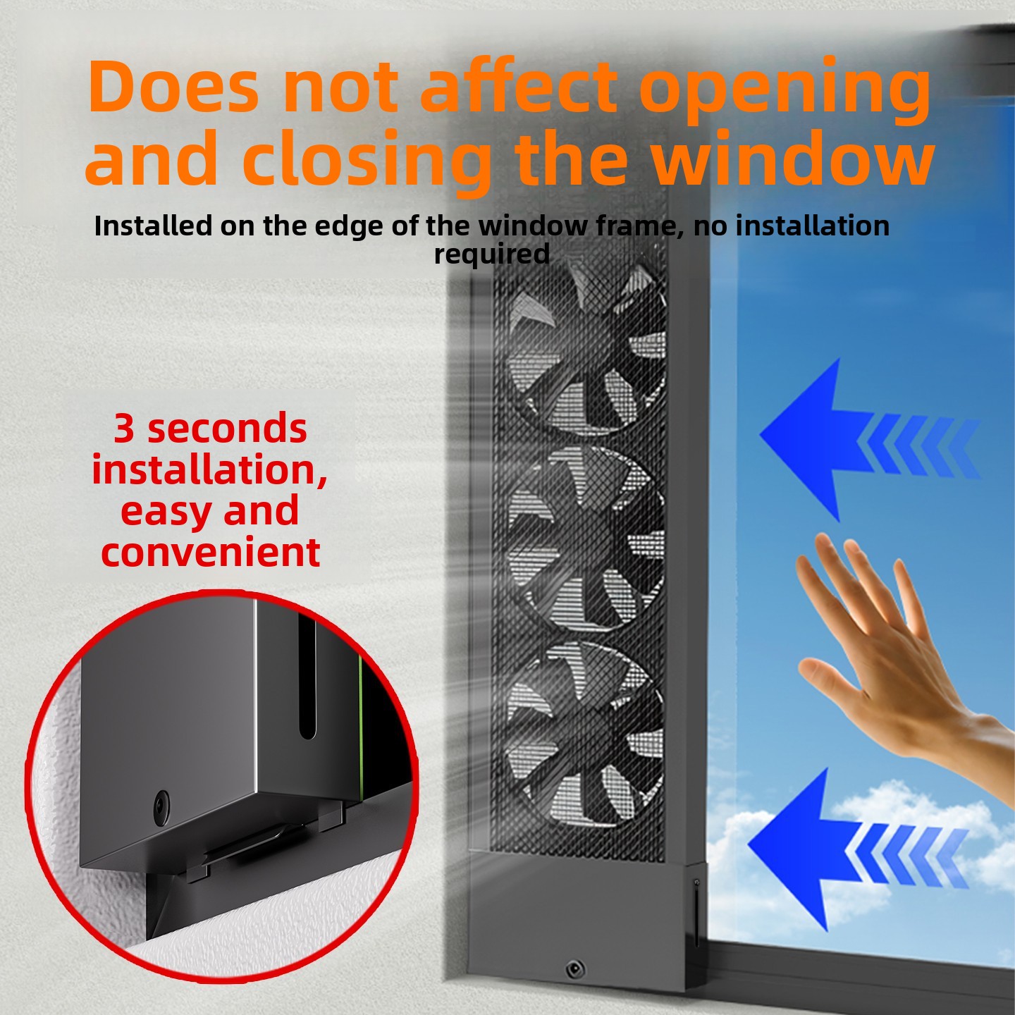 Home Bathroom Products - Ventilatore da Finestra Senza Attrezzi –