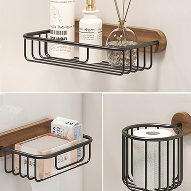 Home Bathroom Paper Towel Holder - Porta Fazzoletti in Legno Massello Senza