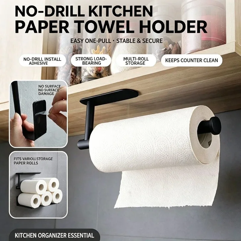Home Bathroom Paper Towel Holder - Portarotolo di carta, porta asciugamani, mensola