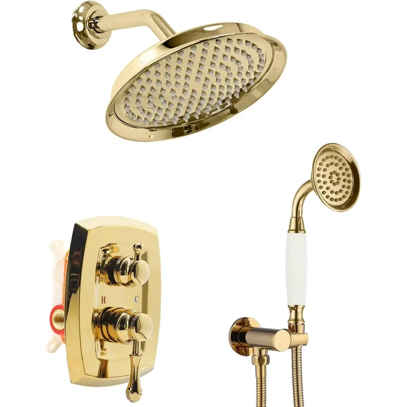 Shower Head Rain - Set Doccia Antico Completo con Soffione