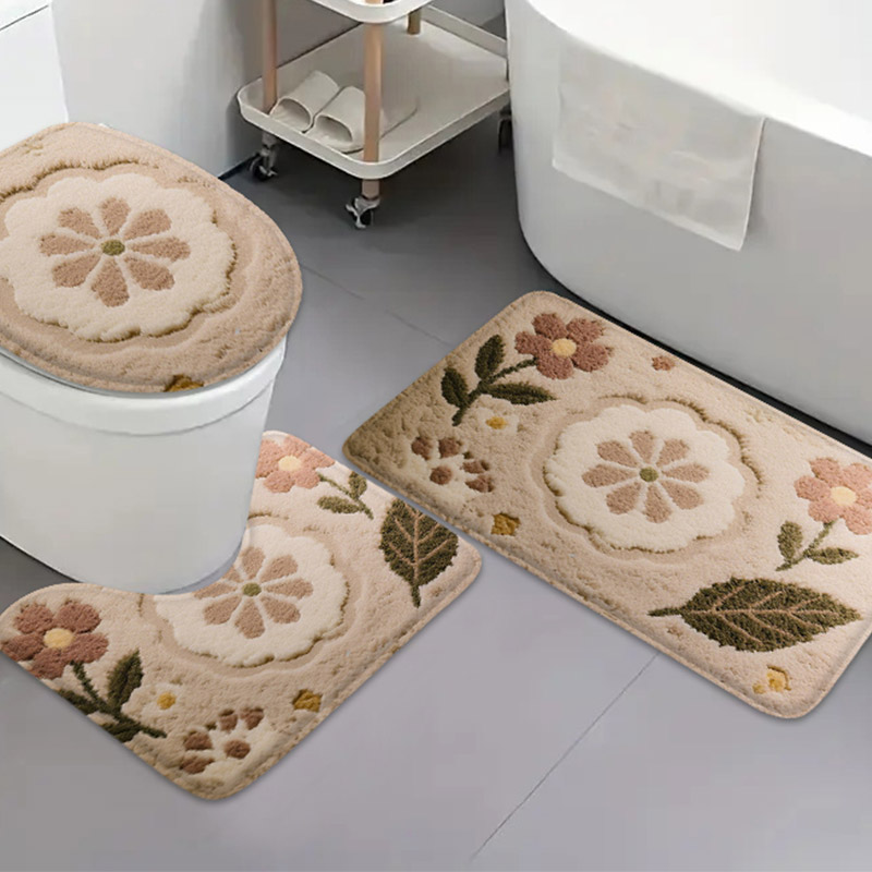 Zara Home Bathroom Mat - Set di 3 Tappetini Stile Coreano