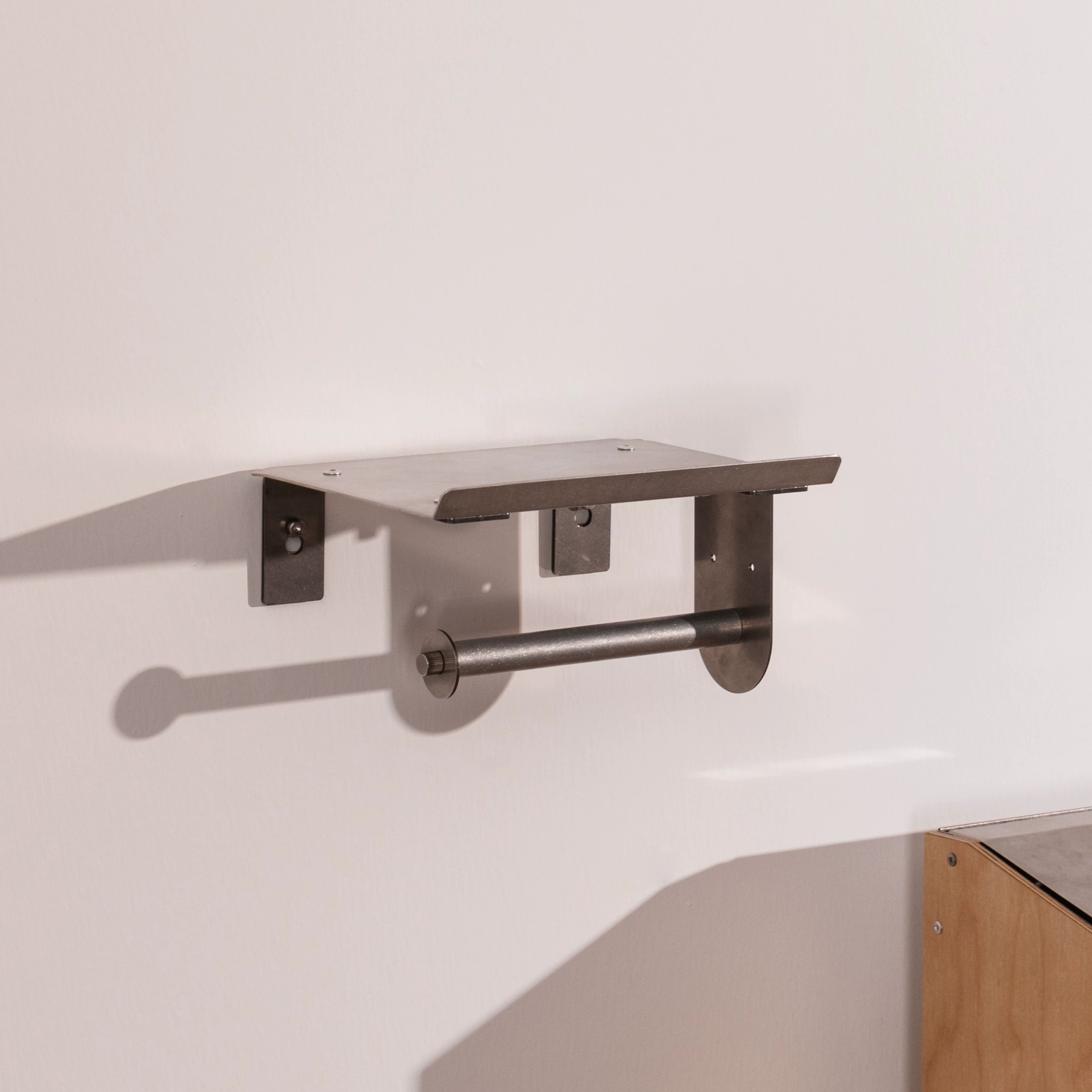 Home Bathroom Paper Towel Holder - Portarotolo da Parete Minimalista con Mensola