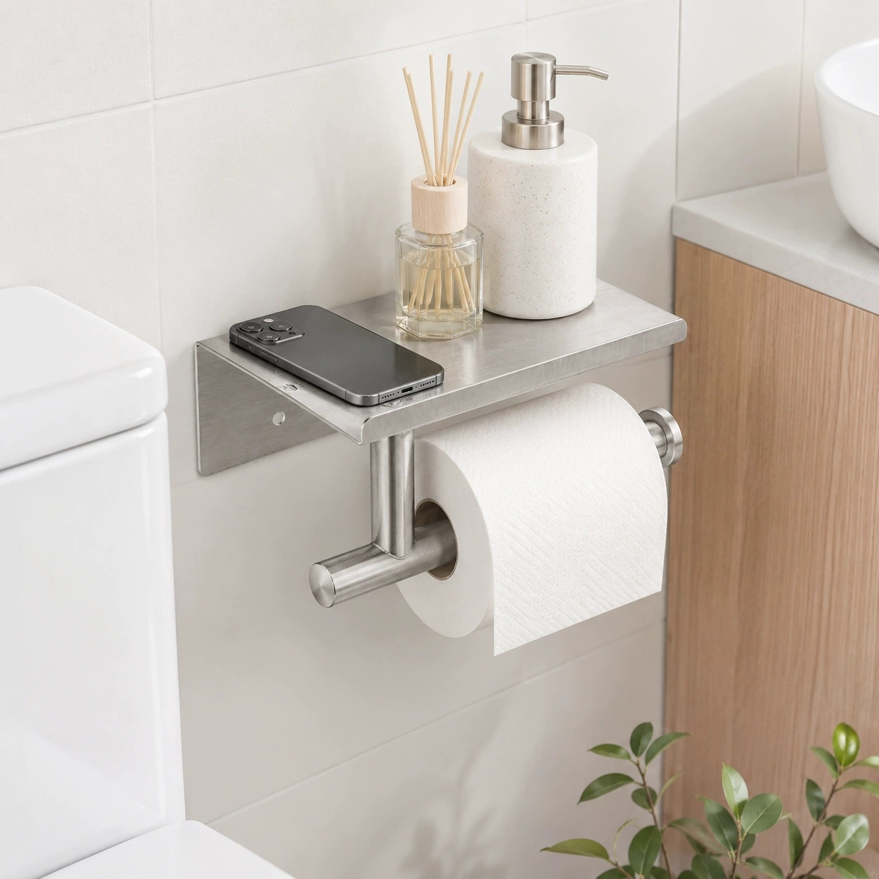 Portarotolo da bagno in acciai - Home Bathroom Paper Towel Holder recensione e prezzo
