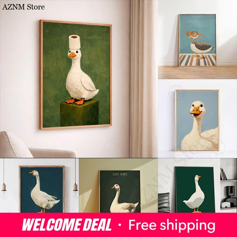 Poster con anatre e oche, dive - Home Bathroom Painting Ideas recensione e prezzo