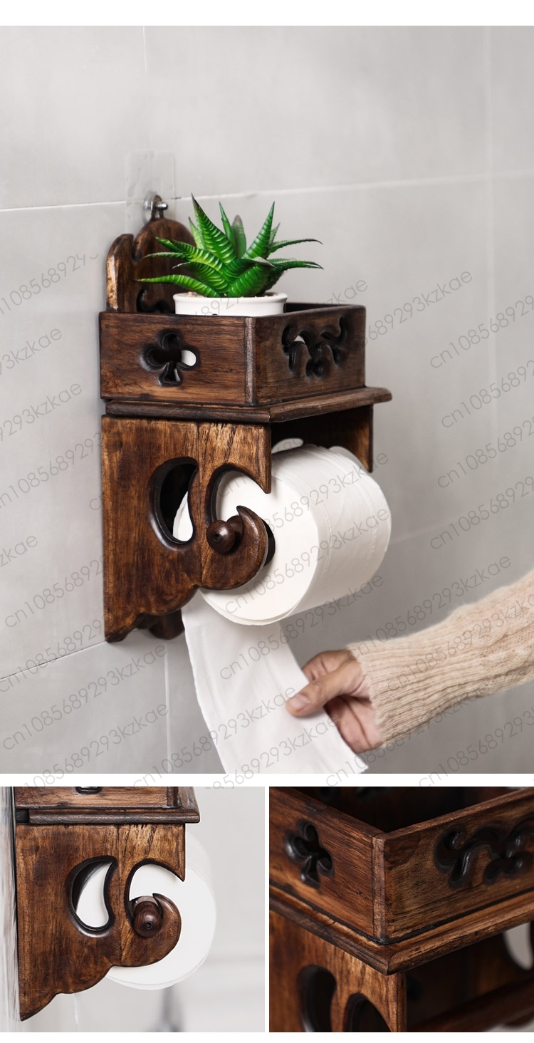 Portarotolo in Legno, Portaogg - Home Bathroom Paper Towel Holder recensione e prezzo