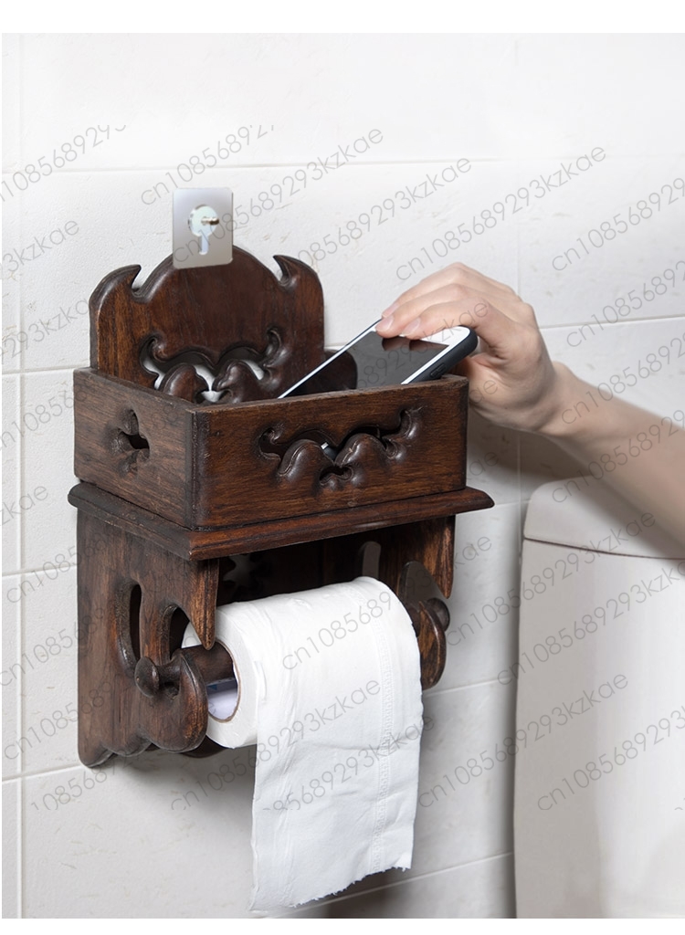 Portarotolo in Legno, Portaogg - Home Bathroom Paper Towel Holder recensione e prezzo