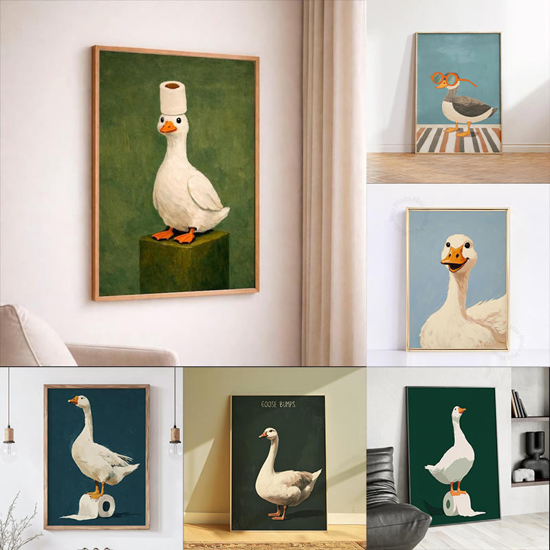 Poster con anatre e oche, dive - Home Bathroom Painting Ideas recensione e prezzo